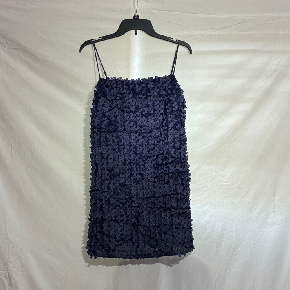 NWT Anthropologie Navy Textured Flower
Dress Size Medium